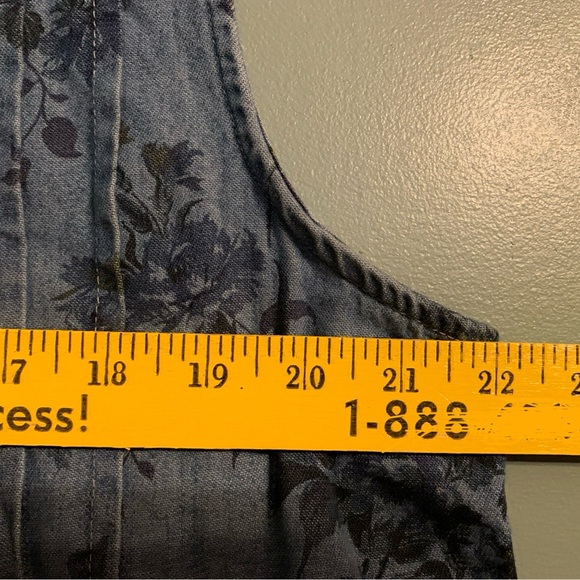 Vintage Capacity Blue Floral Jean Dress - Picture 9 of 11